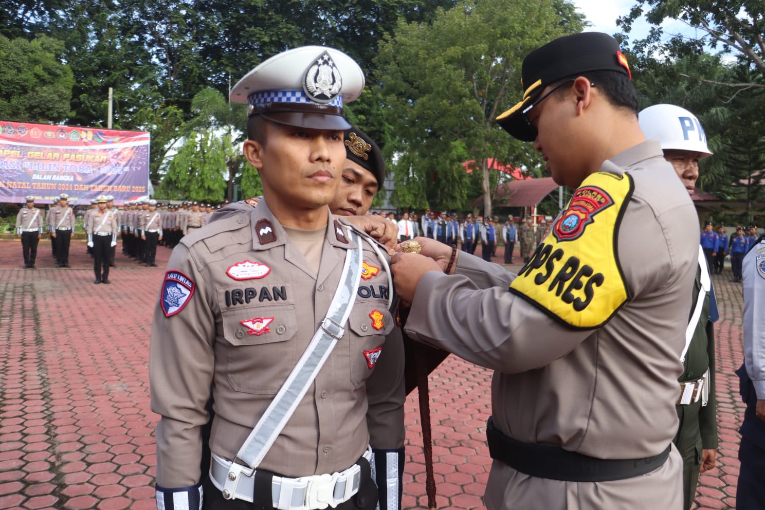 Polres Langkat Apel Gelar Pasukan Ops Lilin Toba 2024 WASPADA