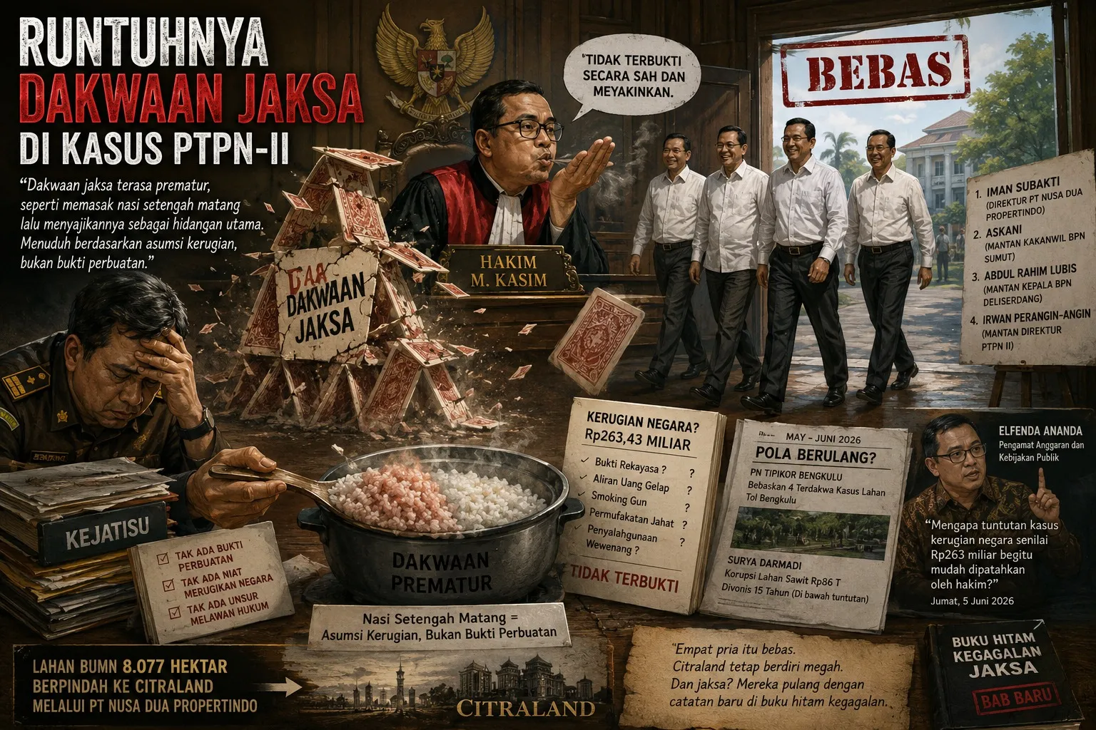 Runtuhnya Dakwaan Jaksa di Kasus PTPN II