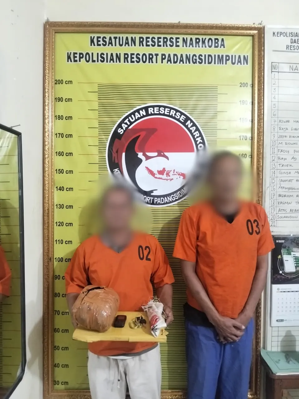 Bandar dan Kurir Ganja Ditangkap di Sidimpuan Batunadua