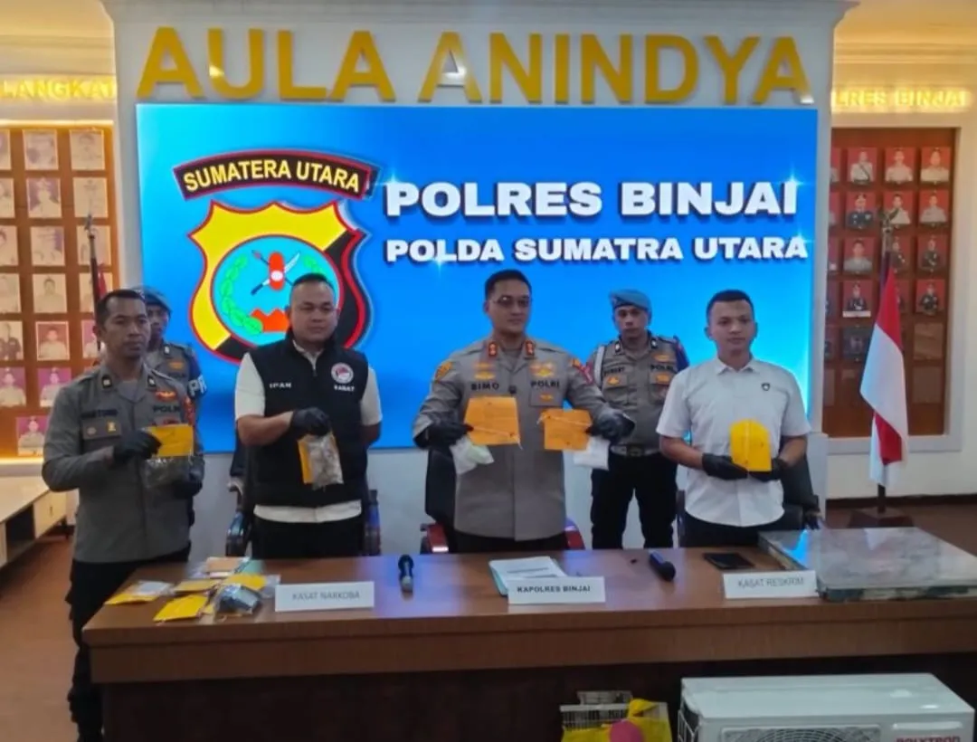 Kapolres Binjai Ungkap 16 Kasus Narkoba, 20 Tersangka Diamankan
