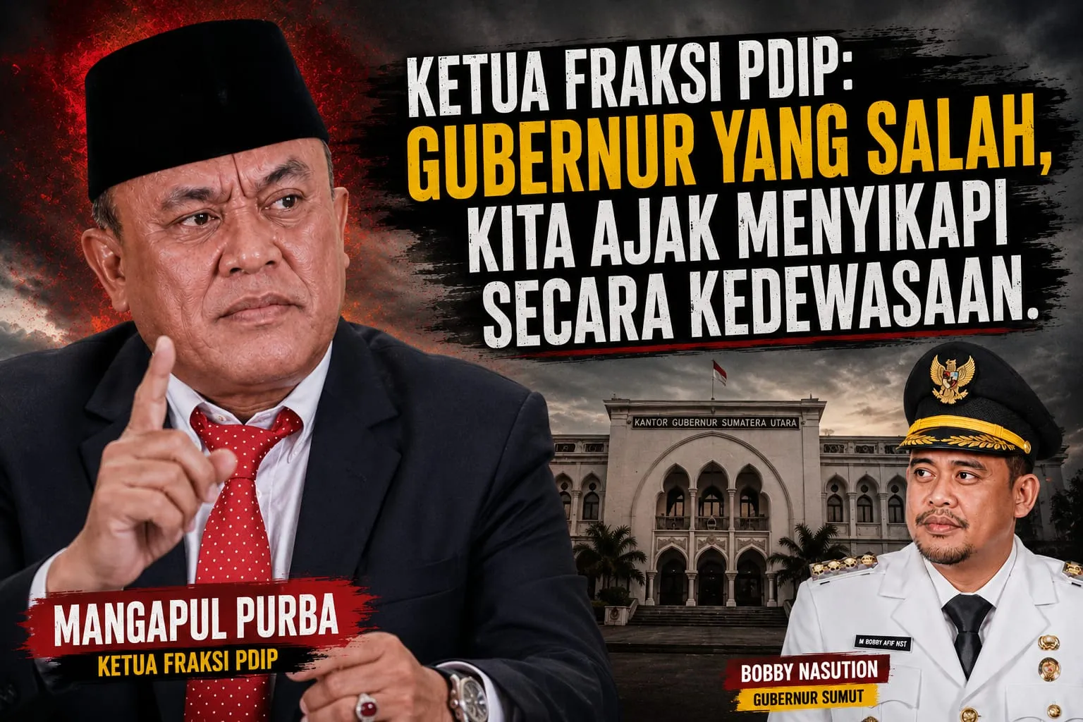 Soal Walkout Gubsu, Ketua Fraksi PDI-P Menilai Tindakan Bobby Tak Menghormati Mekanisme Lembaga Legeslatif