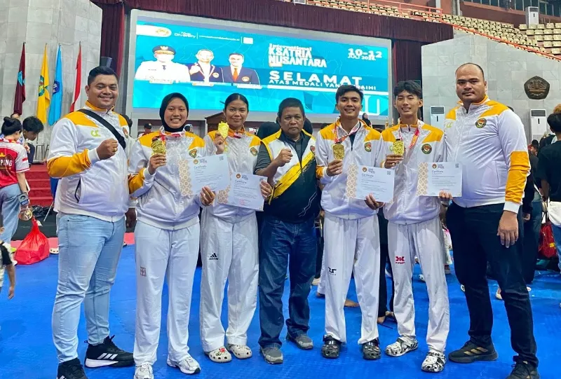 Sapu Bersih Emas PBTI Series V, Taekwondo Sumut Amankan Tiket Indonesia Open