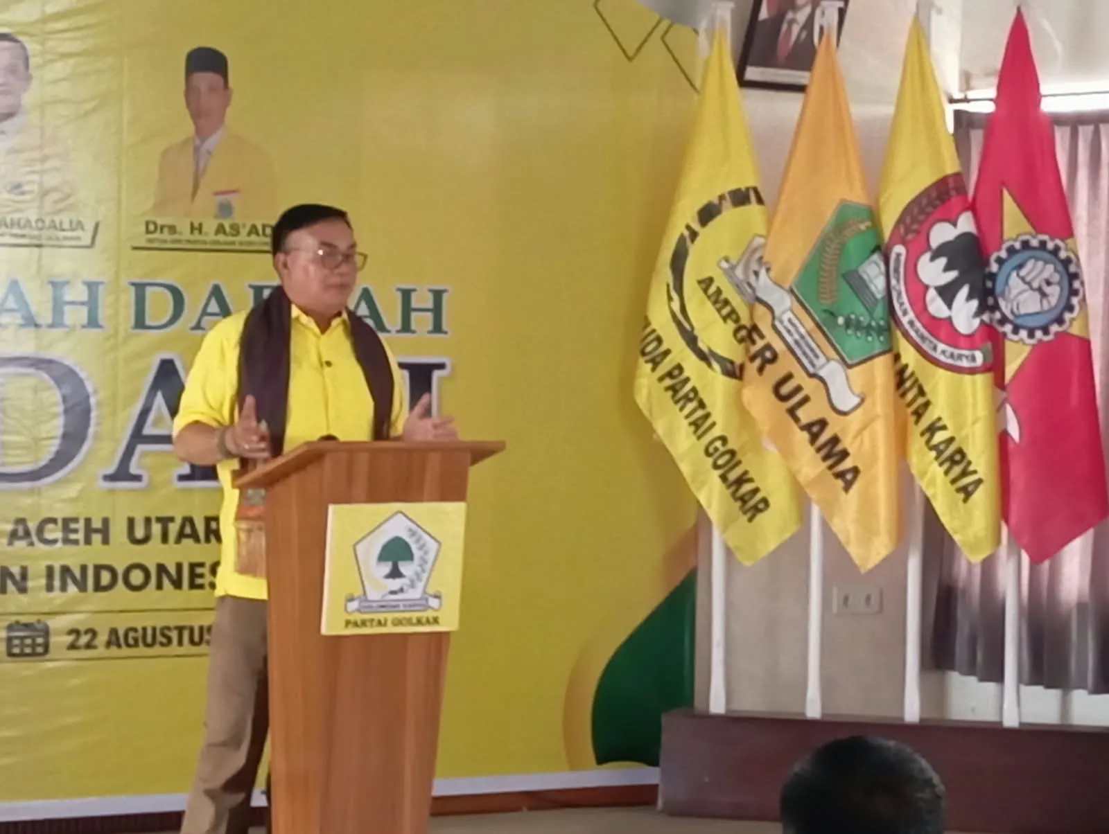 TM Isa Azis Terpilih sebagai Ketua DPD Partai Golkar Aceh Utara