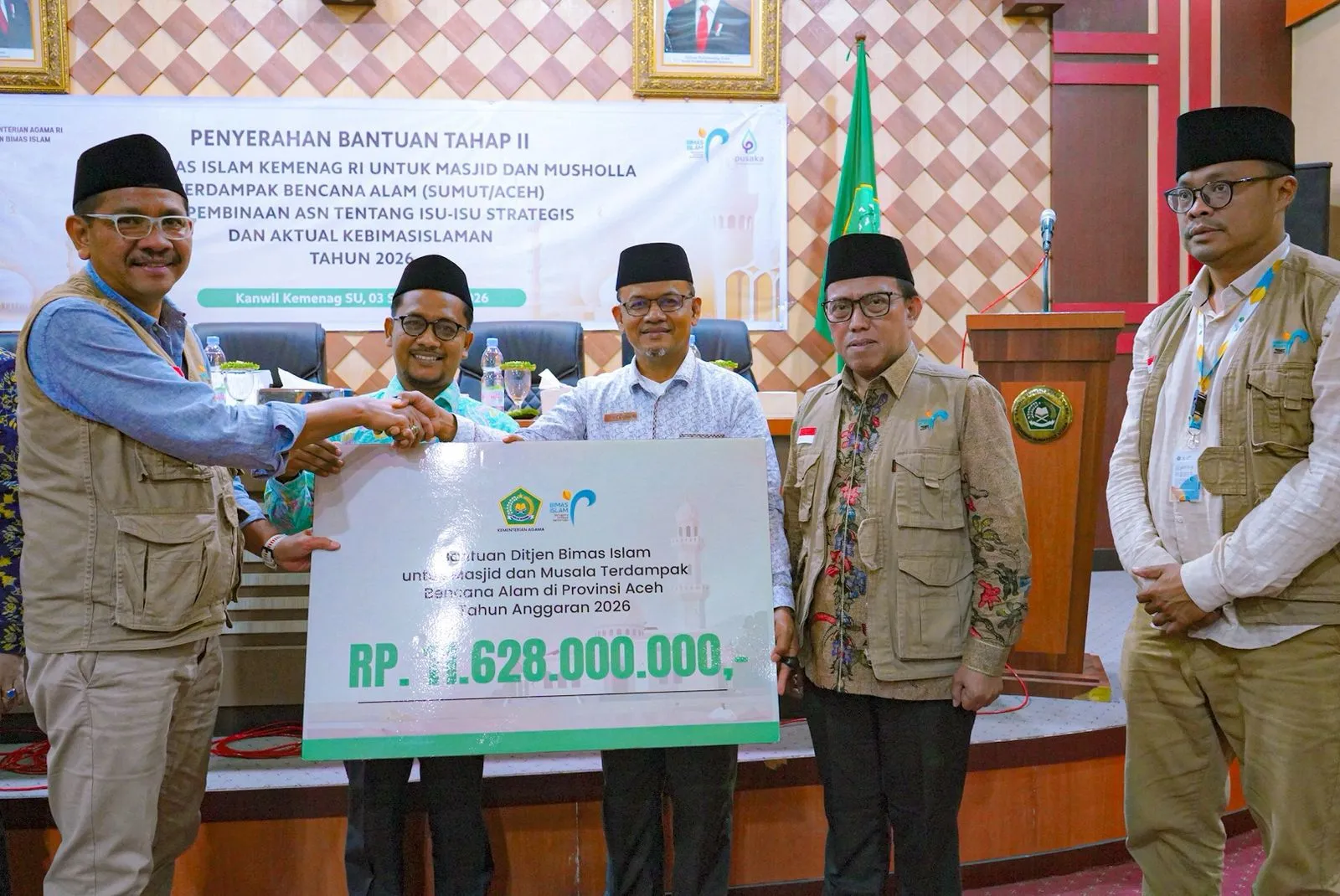 Kemenag Salurkan Rp11,628 Miliar Untuk Pemulihan 306 Masjid dan Musala Terdampak Bencana di Aceh