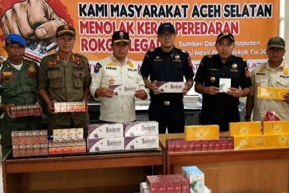 2.048 Bungkus Rokok Ilegal Disita di Aceh Selatan, Bea Cukai Telusuri Jejak Distribusinya