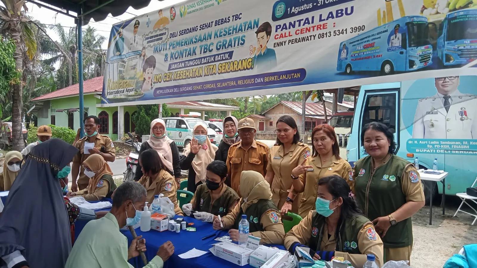Puskesmas Pantai Labu Gelar Skrining TBC kepada 300 Warga Desa Sei Tuan dan Desa Tengah