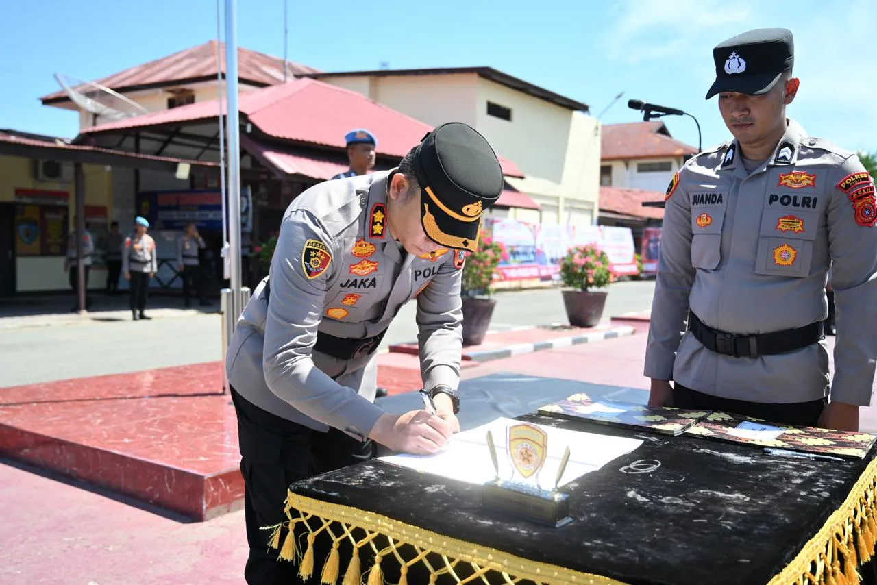 Kapolres Pidie Pimpin Sertijab Sembilan Jabatan