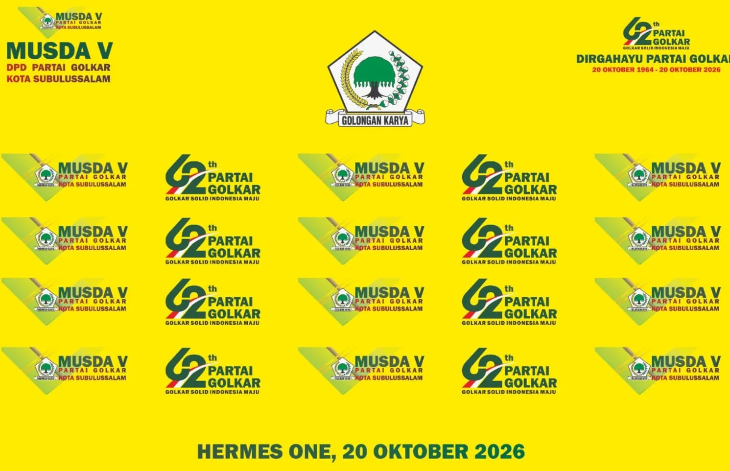 Partai Golkar Subulussalam Musda, Selasa 20 Oktober 2026
