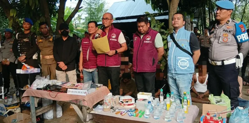 Polda Sumut Gerebek Sarang Narkoba di Percut Seituan, 27 Orang Positif, 2 Diduga Pengedar