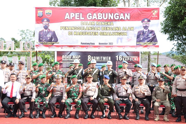 Tanggap Bencana, Polres Simalungun Gelar Apel Bersama Instansi Terkait