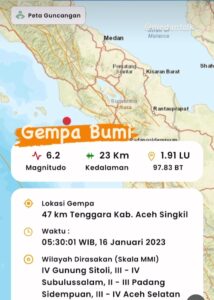 Diguncang Gempa M6,2 Warga Singkil Panik Berhamburan Keluar Rumah