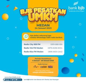 Ingin Punya Modal Usaha dan Belajar Pemasaran? Yuk Ikuti bjb PESATkan UMKM di Medan!