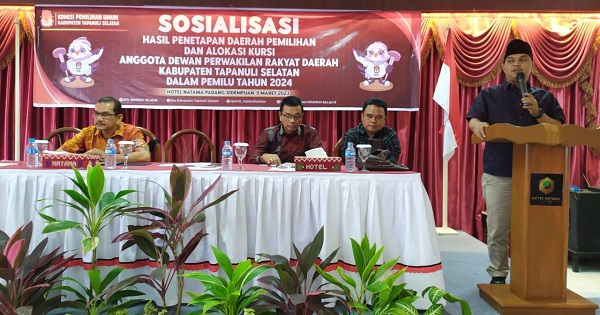 KPU Tapsel Sosialisasikan Penetapan Dapil Dan Alokasi Kursi DPRD — WASPADA