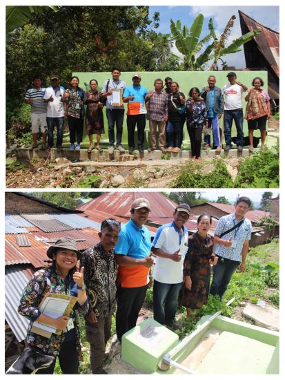 Kolase penyerahan berita acara pipanisasi air bersih dari TPL kepada warga Dusun Huta Nagodang, Desa Tangga Batu I, Kecamatan Parmaksian, Kabupaten Toba. Waspada/Ist