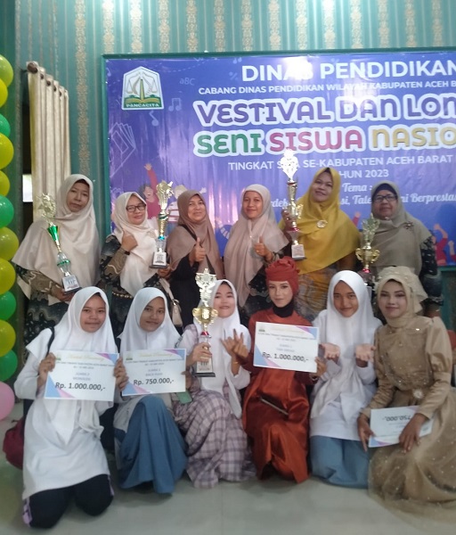 SMAN 2 Abdya Juara Umum FLS2N 2023