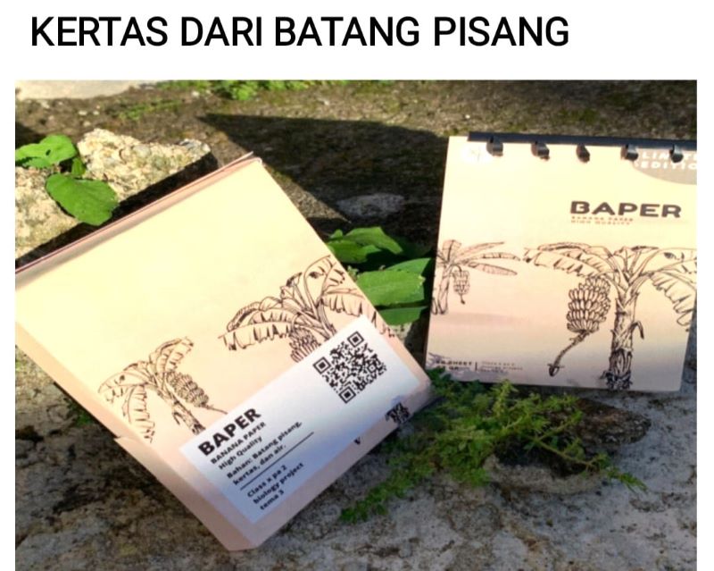 Siswa SMA Nurul Ilmi P.Sidimpuan Ciptakan Kertas Dari Batang Pisang