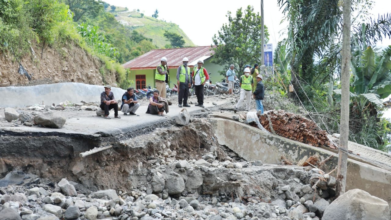 Pasca Banjir Nagori Purba Pasir, PUTR Simalungun Pasang Jembatan Bailey