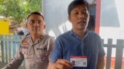 Rahmad saat mengklarifikasi video viral dirinya yang mengurus SIM C di Polres Padangsidimpuan bayar Rp475 ribu. (Waspada/Ist)