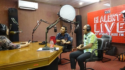 PROGRAM Jaksa Menyapa Kejaksaan Tinggi Sumatera Utara di Radio KISS FM Medan.Waspada/ist