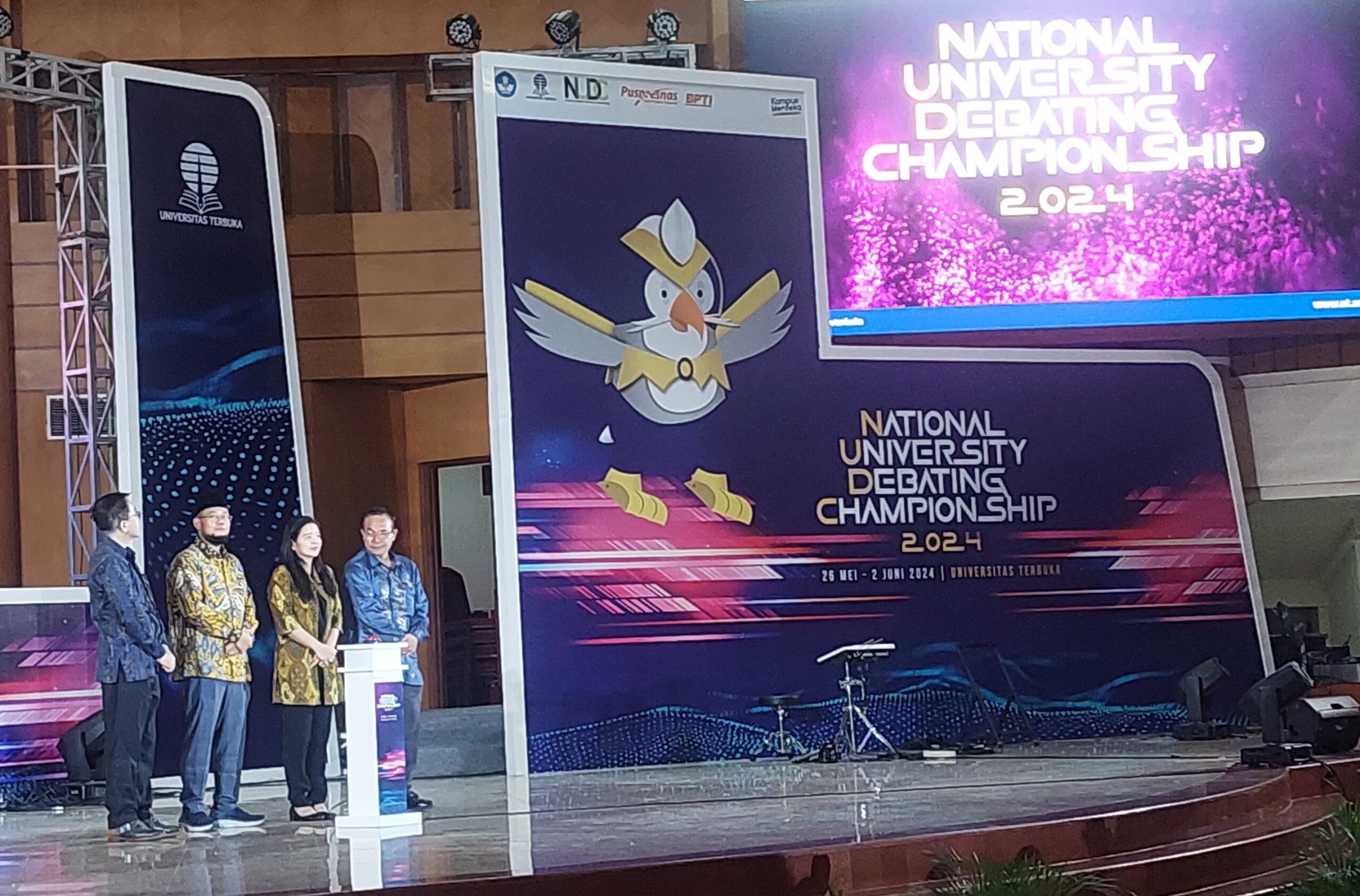 Universitas Terbuka Jadi Tuan Rumah NUDC 2024, Maskot GUTSY Diluncurkan