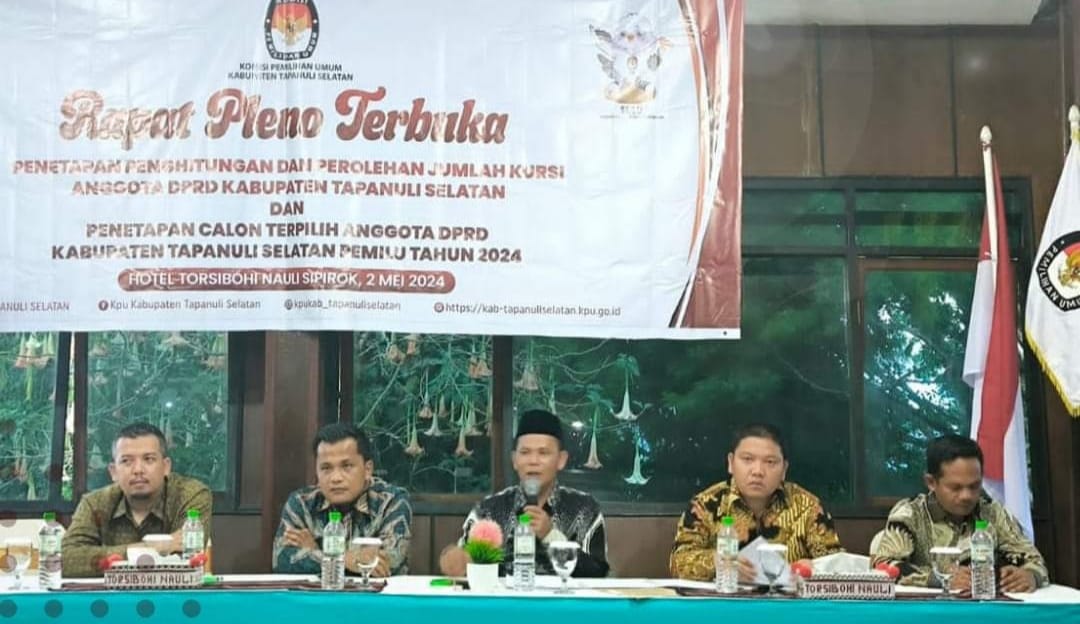 KPU Tetapkan 35 Calon Anggota DPRD Tapsel