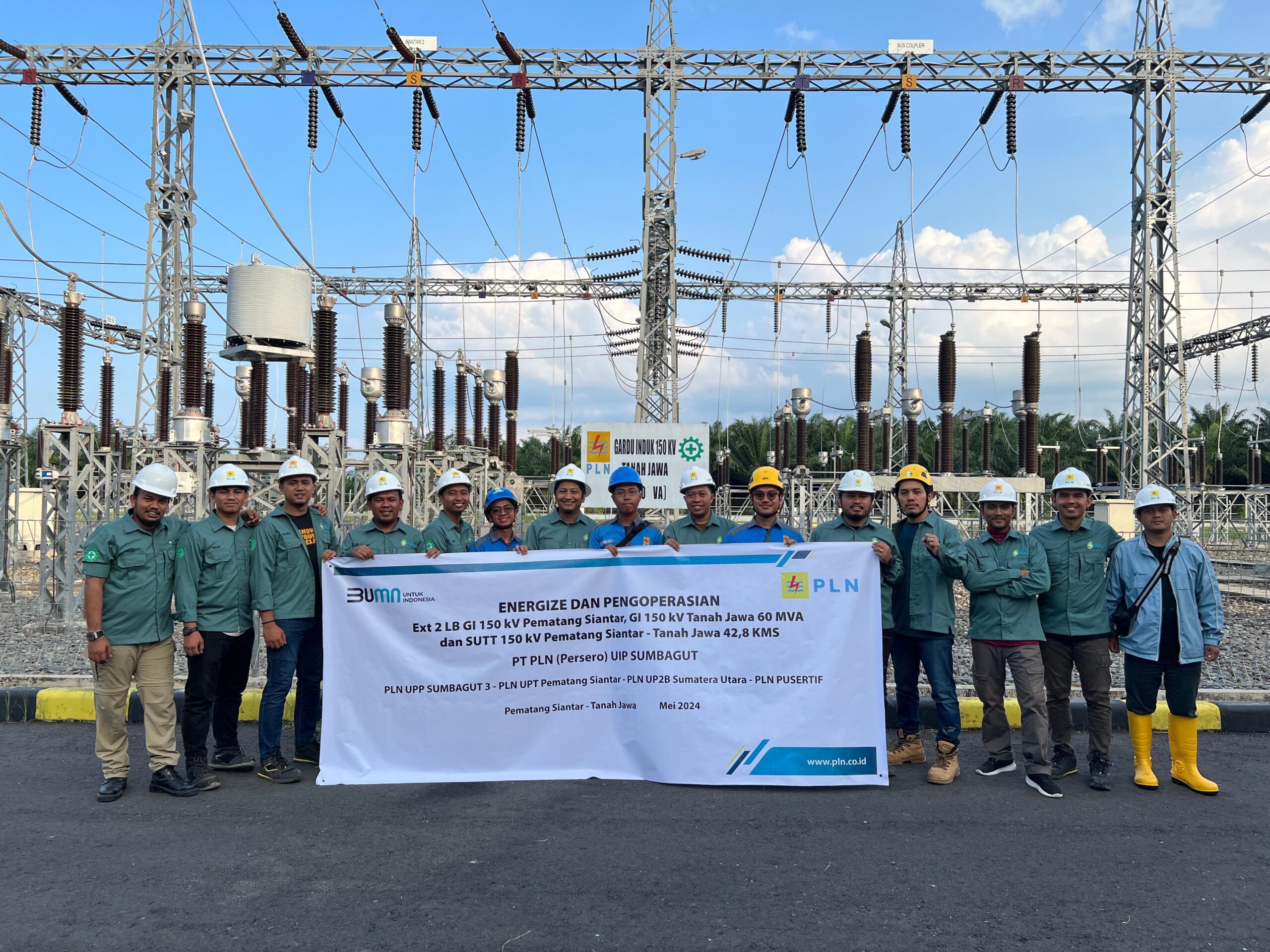 SUTT 150 kV Pematang Siantar Arah Tanah Jawa Energize