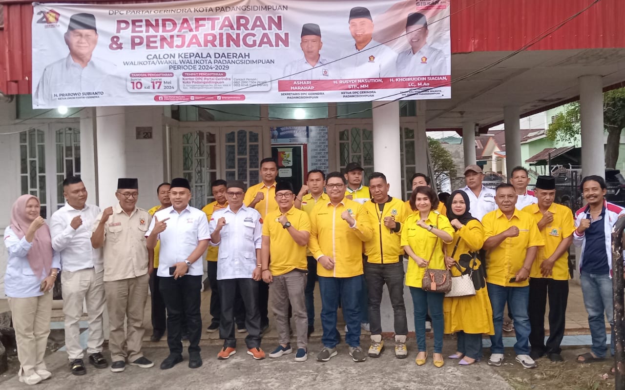 Irsan Kandidat Pertama Ambil Formulir Ke Gerindra Sidimpuan