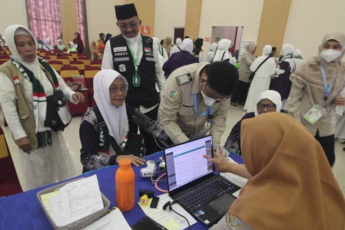 Foto-foto Kloter 9 Tiba Di Asrama Haji Medan