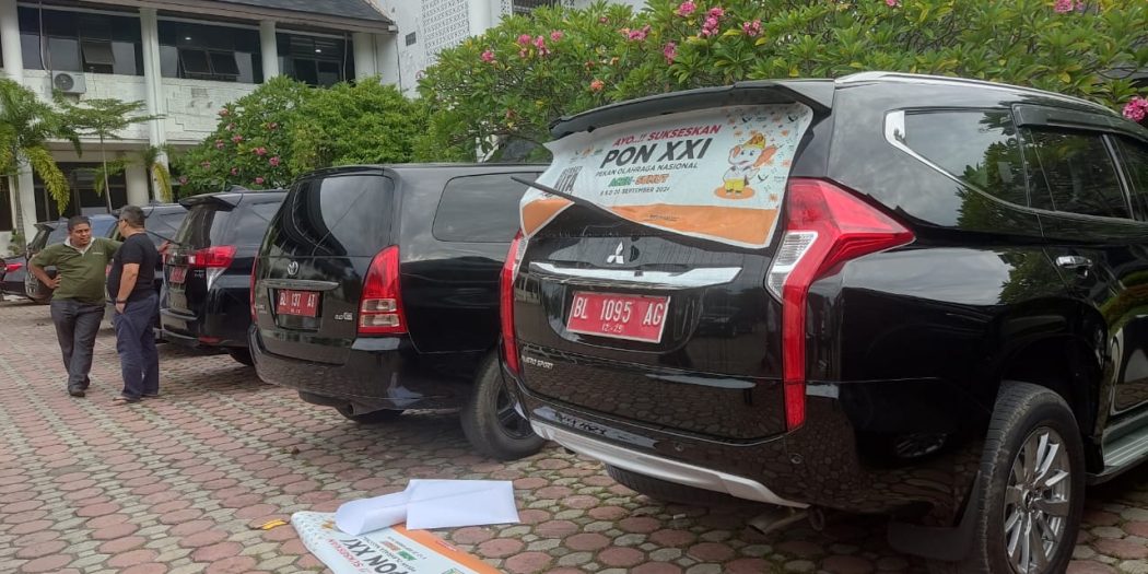 Kampanyekan PON XXI, Semua Mobil Dinas Pemerintah Aceh Ditempel Stiker