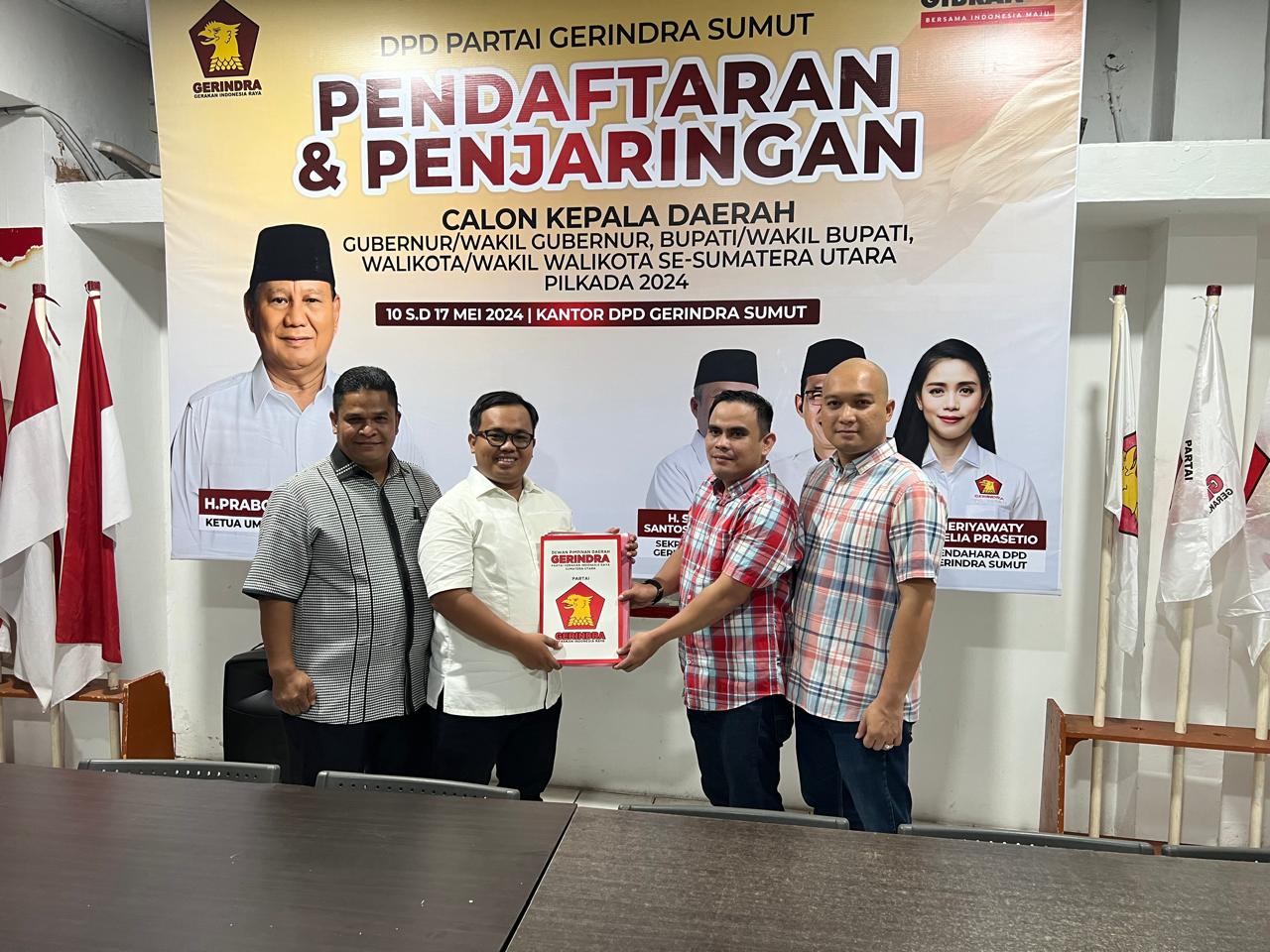 Ifdal H. Harahap Kembalikan Formulir Sebagai Cawabup Ke Gerindra Sumut