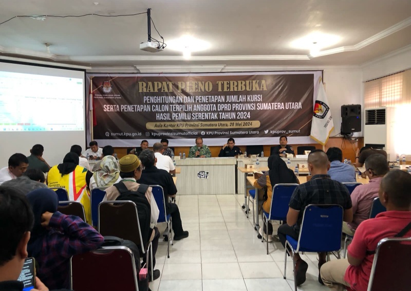 KPU Tetapkan Calon Terpilih DPRD Sumut 2024-2029 