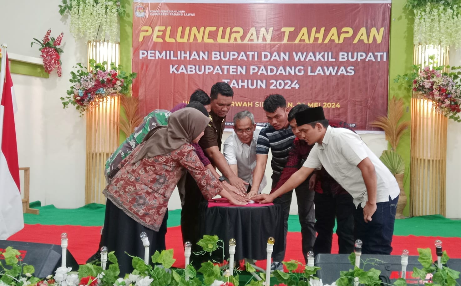 KPU Palas gelar acara peluncuran Tahapan Pilkada Tahun 2024.(Waspada/Ist)