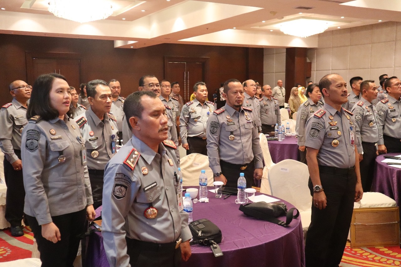   Rakernis Pas Tahun 2024 di Four Points by Sherato yang diikuti Ka.UPT Pemasyarakatan se- Sumut dan Kepala Lapas Kelas IIA Labuhan Ruku, Alexander Lisman Putra.Waspada/Ist