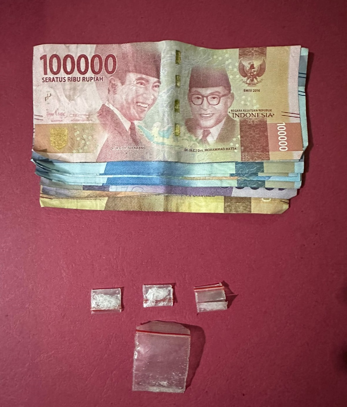 Barang bukti sabu yang berhasil diamankan Polsek . (Waspada/ist)