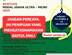 Waspada! Penipu Catut Baitul Mal Aceh Sebarkan Hoax Bantuan Ultra Mikro