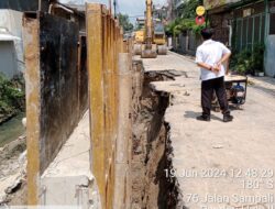 Dinas SDABMBK Medan Lakukan Percepatan Pengecoran Talud Pengerjaan Drainase Jalan Sampali