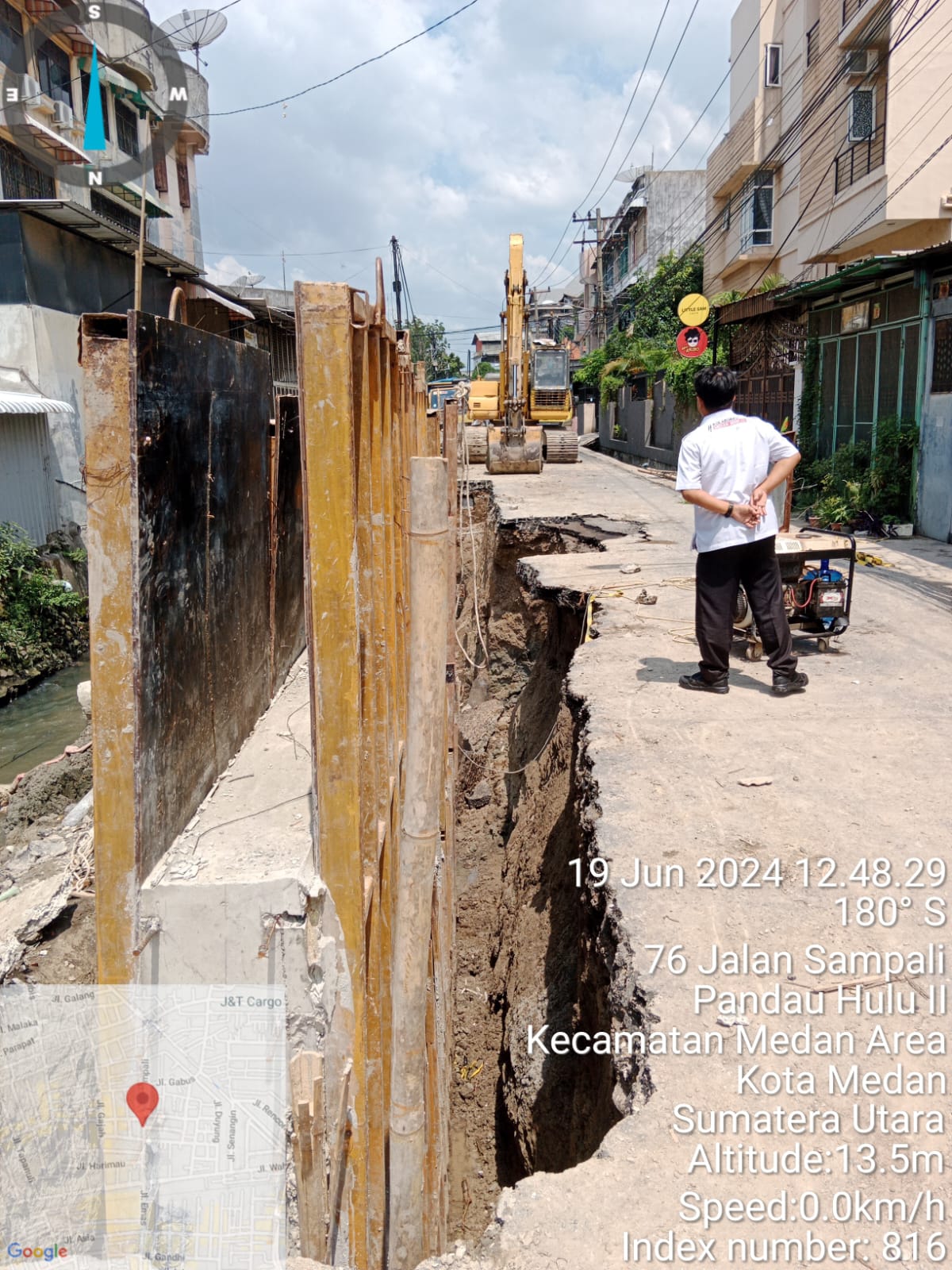 Dinas SDABMBK Medan Lakukan Percepatan Pengecoran Talud Pengerjaan Drainase Jalan Sampali