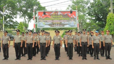 38 Bintara Di Polresta Banda Aceh Naik Pangkat Setingkat