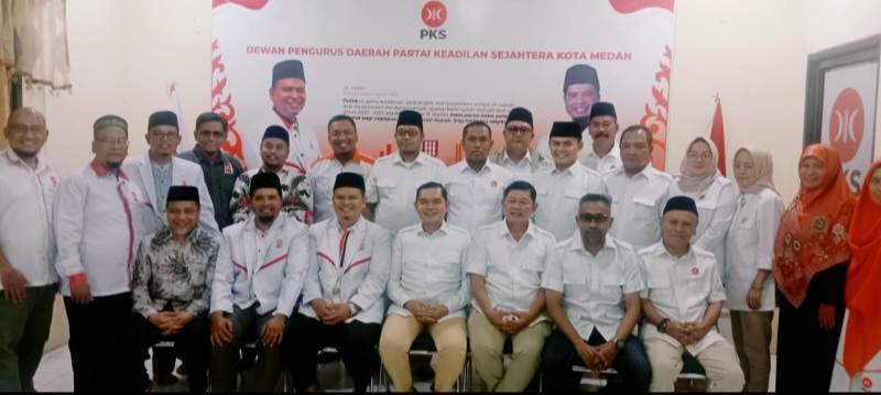 Silaturahmi Politik, DPC Gerindra Medan Sambangi DPD PKS Medan