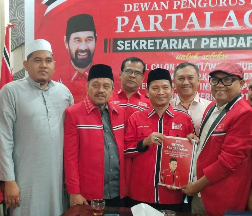 Maimul Mahdi, Resmi Daftar Bacalon Wali Kota Langsa Ke DPP Partai Aceh