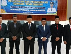 Pj Bupati Aceh Timur Lantik Lima Jabatan Eselon II