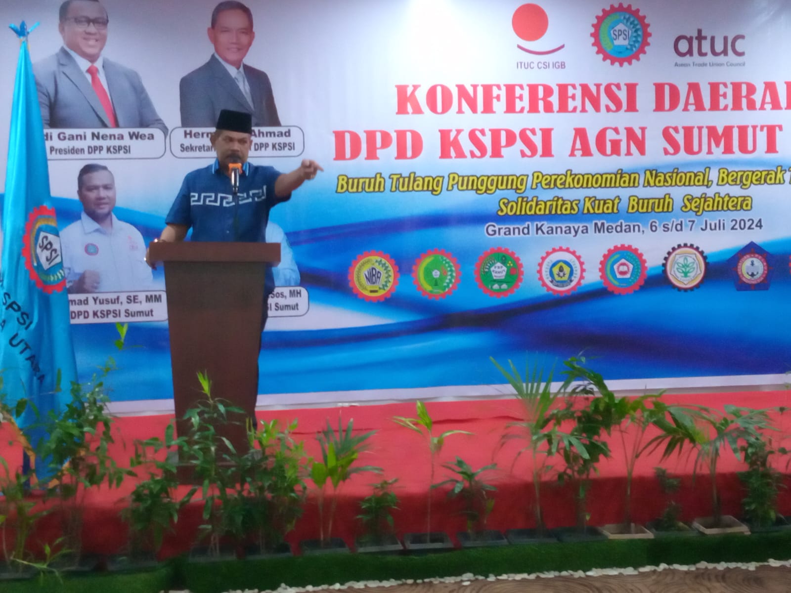 Rahudman Harahap Serukan Pentingnya Perlindungan Hak Buruh Di Konferda DPD KSPSI AGN Sumut