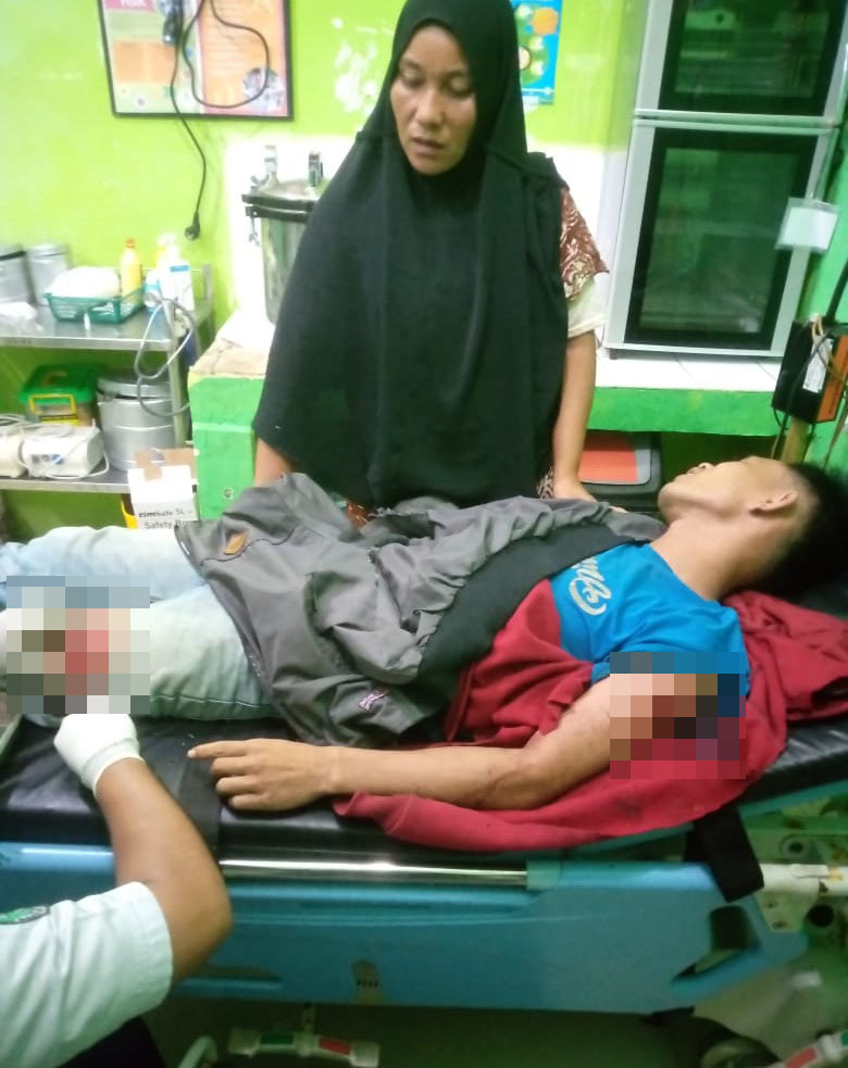 Tangkap layar video korban begal di Simeulue yang terjadi pagi tadi. Waspada/Rahmad