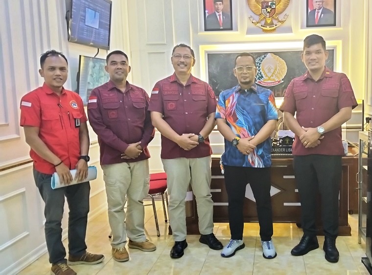 Kalapas Alexa menerima kunjungan Kepala Bapas Kelas I Medan di Lapas Kelas IIA Labuhan Ruku.Waspada/Ist