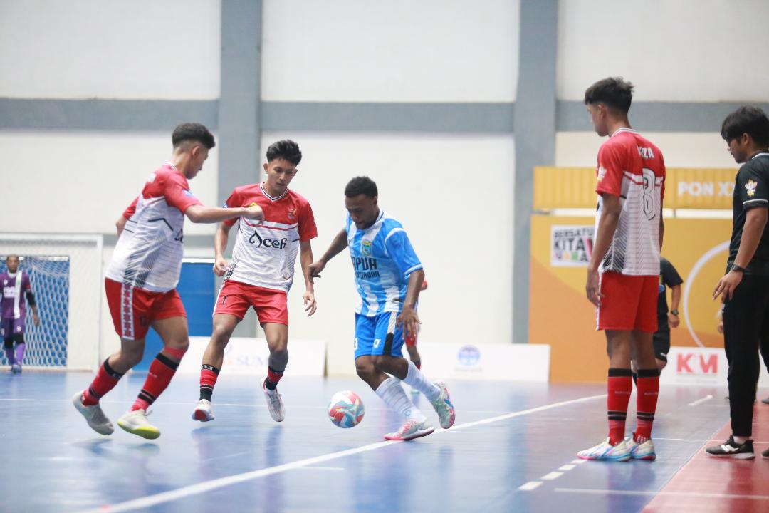 Tim Futsal Aceh Puas Imbangi Papua Pegunungan