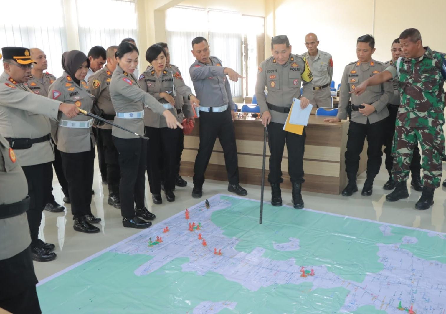 Polres T. Karo Gelar Tactical Floor Game Pengamanan PON XXI