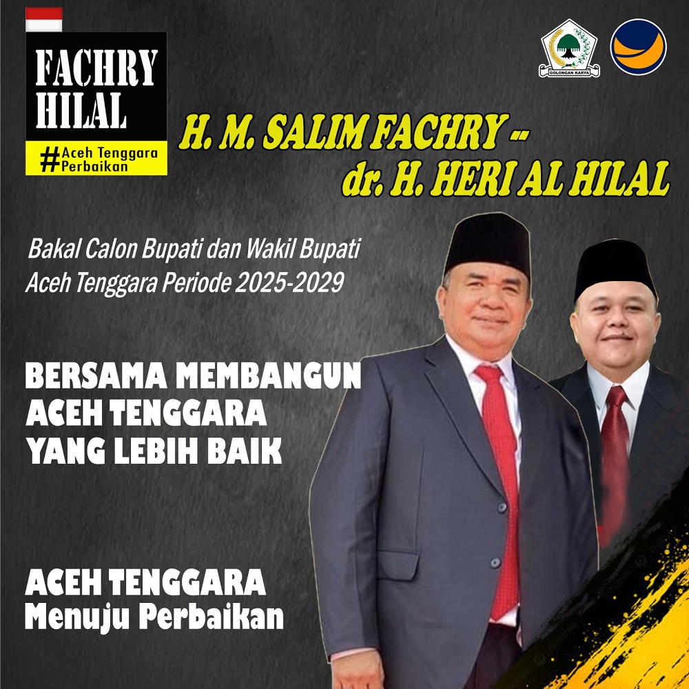 Pasangan Salim Fakhry-Heri Al Hilal Bakal Calon Bupati dan Bakal Calon Wakil Bupati Aceh Tenggara 2024-2029. Waspada/Seh Muhammad Amin