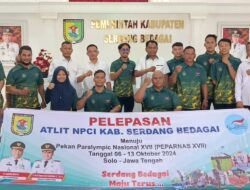 Darma Wijaya Lepas 8 Atlet NPC Sergai Ke Peparnas Solo