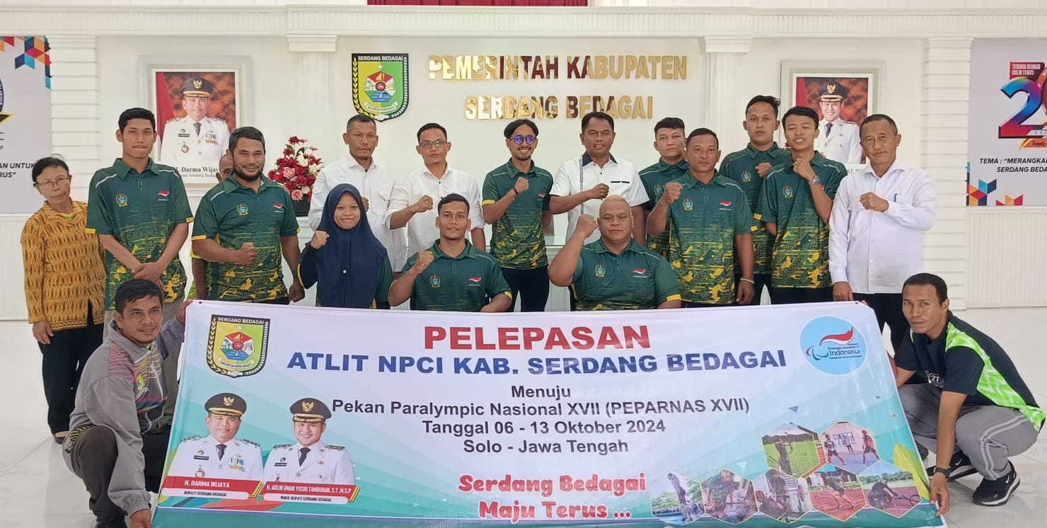 Darma Wijaya Lepas 8 Atlet NPC Sergai Ke Peparnas Solo