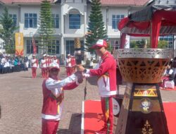 Kirab Api PON Tiba Di Kantor Bupati Bener Meriah